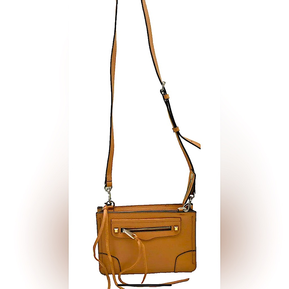 Rebecca Minkoff Regan Leather Crossbody Handbag Desert Tan - Used, Like New